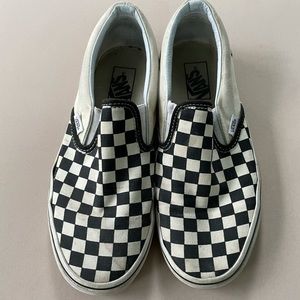 Slip on checkered Vans size 8 mens